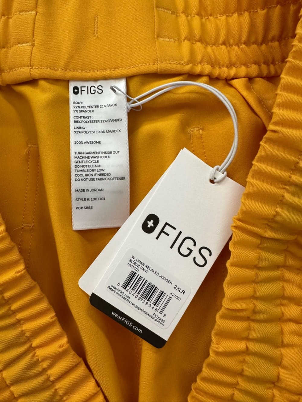Figs Marigold Yellow Set Catarina Top Uman Relaxed Jogger NWT - Picture 4 of 6